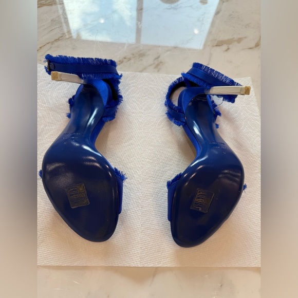 Tom Ford Royal Blue Fringed Heels - Picture 3 of 4